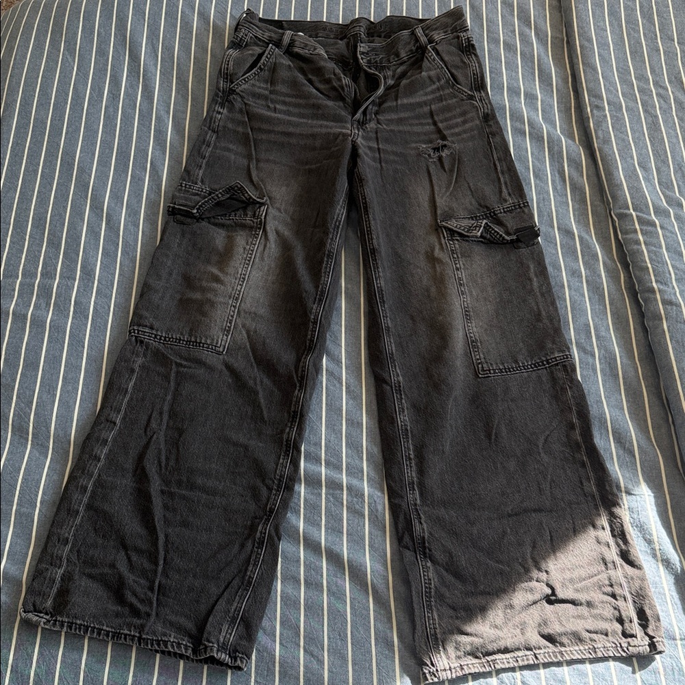 American Eagle Outfitters Black Flare Jeans